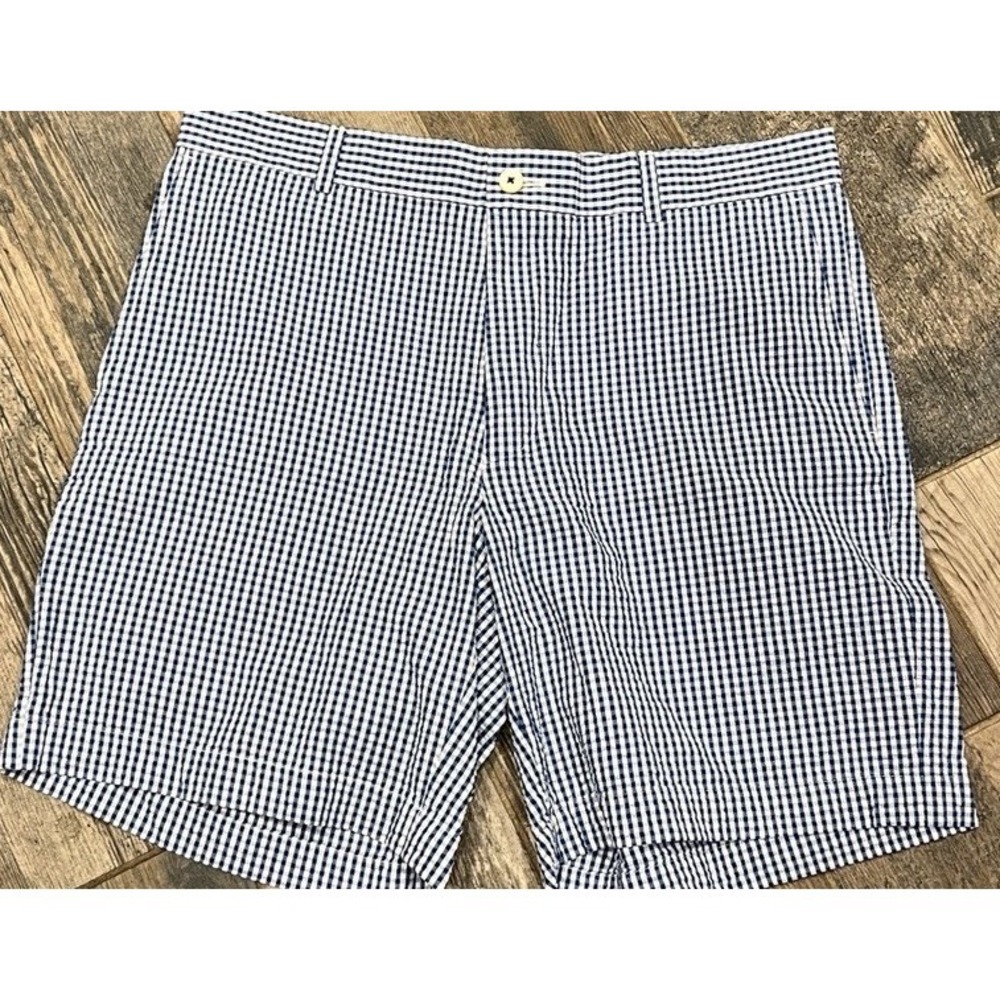 Southern Tide Shorts Mens Blue Seersucker Checks The Skipjack Cotton Chino 35